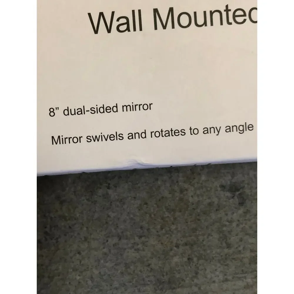Giagni BNIB Wall Mounted Extending‎ Magnification Mirror Brushed Nickel 2-Sided